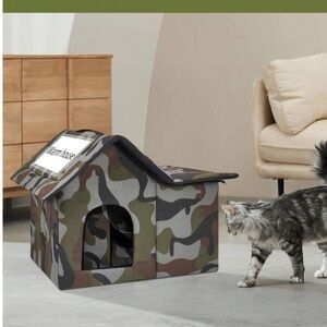 Camo Indoor/Outdoor Cat Playhouse Shelter